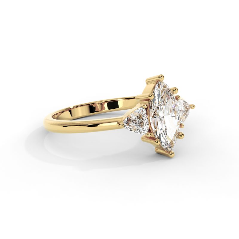 טבעת אירוסין יהלום מרקיזה Daniel זהב צהוב 2