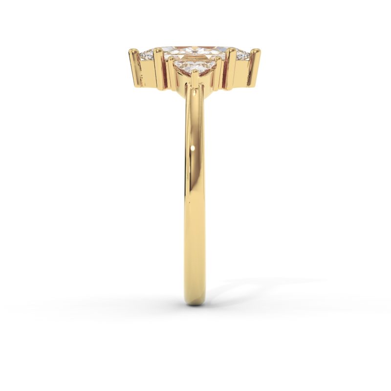 טבעת אירוסין יהלום מרקיזה Daniel זהב צהוב 3