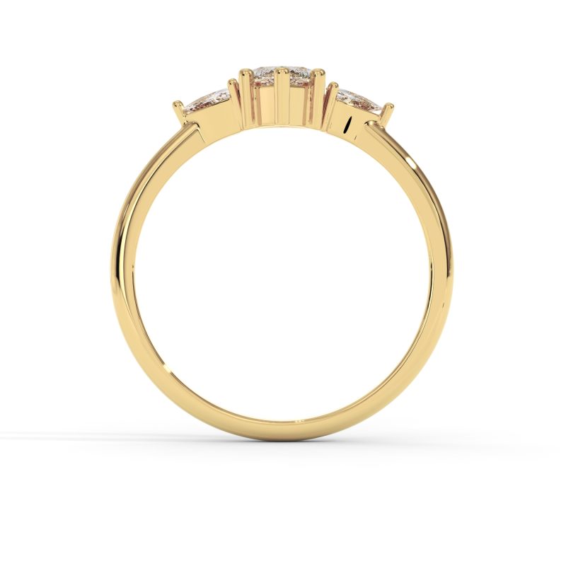 טבעת אירוסין יהלום מרקיזה Daniel זהב צהוב 4