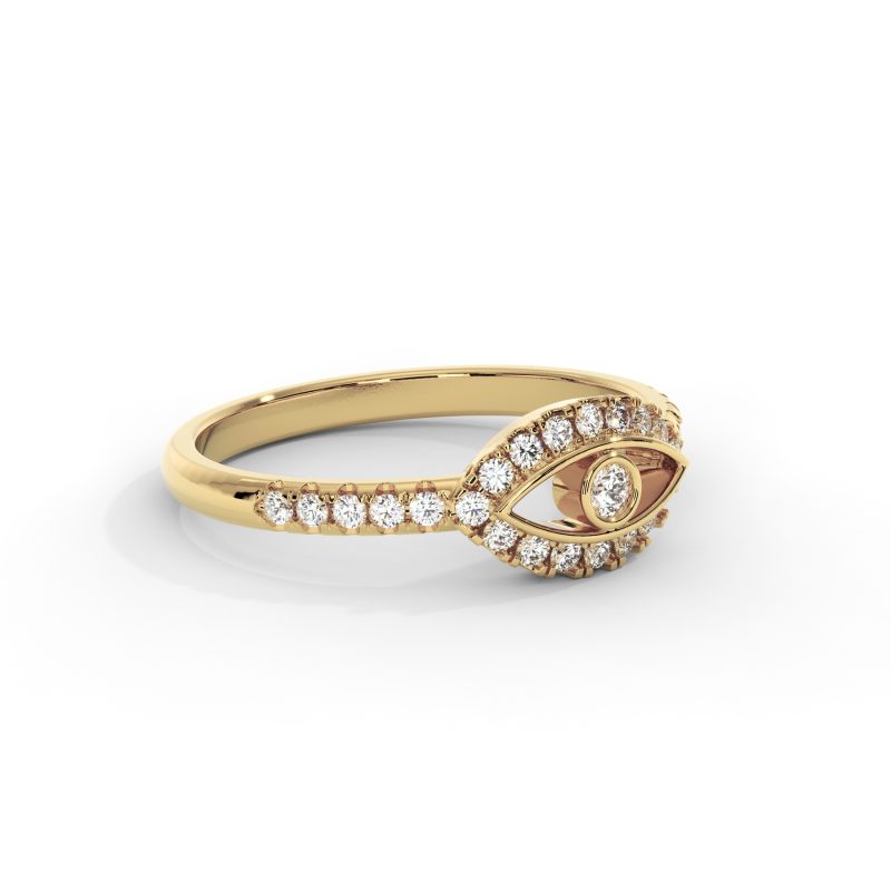 טבעת עין משובצת יהלומים 025 קראט Lunara תמונה 2