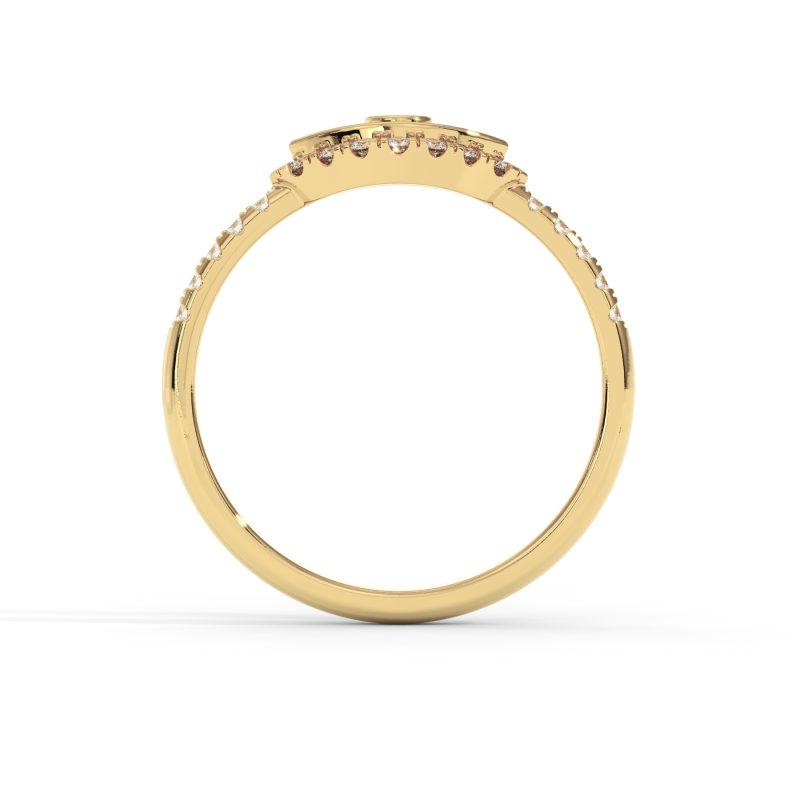 טבעת עין משובצת יהלומים 025 קראט Lunara תמונה 4