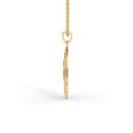 שרשרת חמסה משובצת יהלומים 0.90 קראט Hamsa - זהב צהוב - תמונה 3